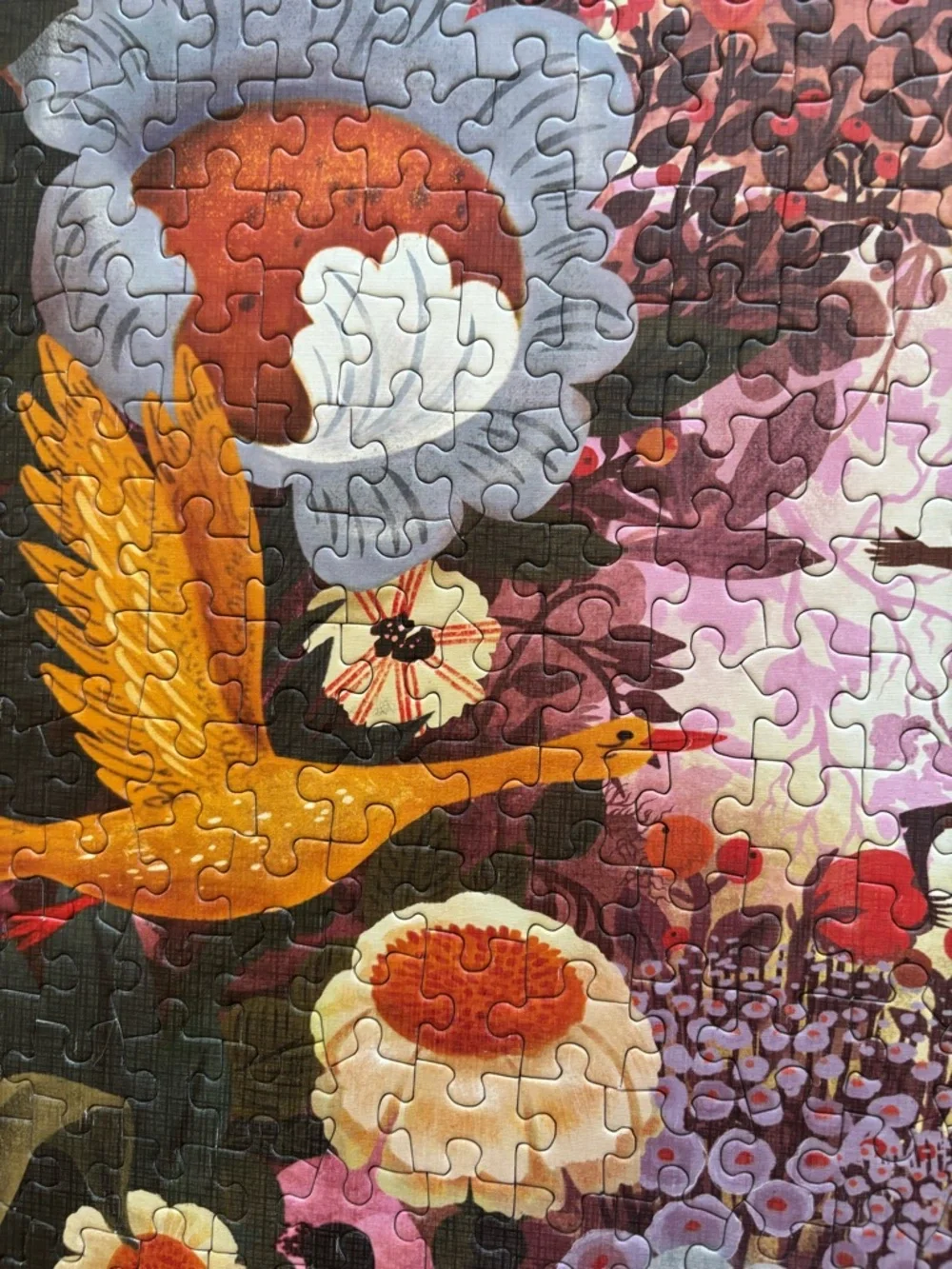 Floral Fantasy Jigsaw Puzzle Artwork - Purple, Pink & Gold -500 pieces - Picture 4 of 6